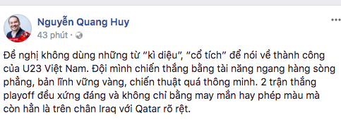 Sao Việt, sao Việt chúc mừng U23 Việt Nam, U23 Việt Nam